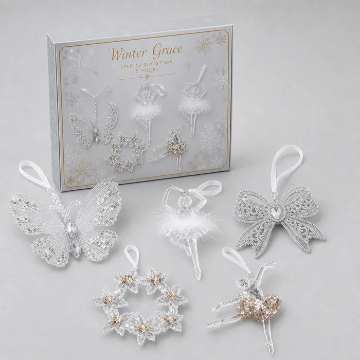 Coffret Winter Grace — 5 ornements
