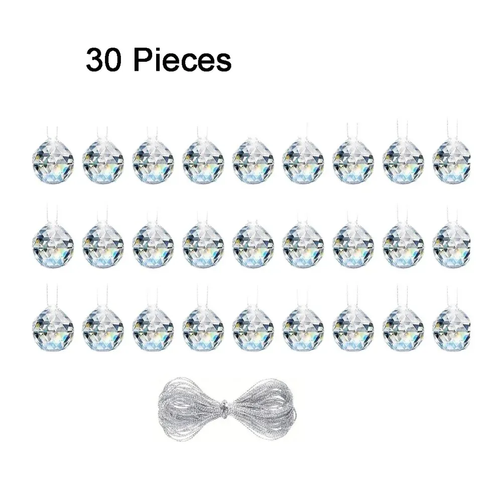 Lot de 30 boules cristal facettées — photo 7