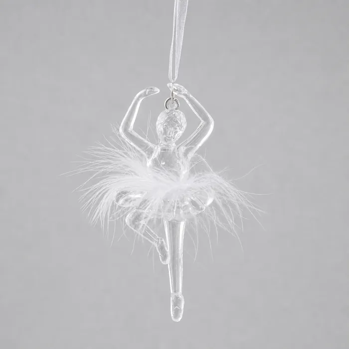 Pendentif cristal — Ballerine tutu plumes