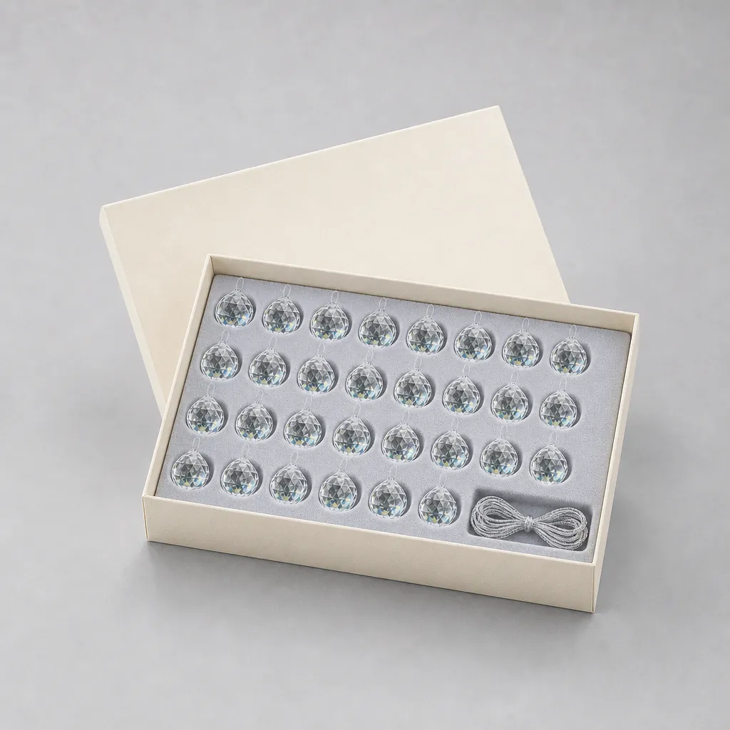 Lot de 30 boules cristal facettées — photo 2