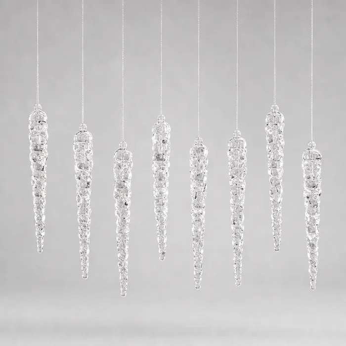 Lot de 24 glaçons cristal